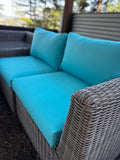Blue Dasher ~ Solid Core ~ 2x2 Corner table Sectional and Coffee Table