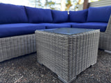 Blue Dasher ~ 4 seat Sectional and Cube Table