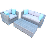 Blue Dasher ~ Solid Core ~ Chair, Love Seat and Small Coffee Table