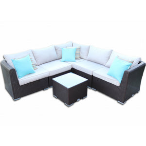 JuneBug ~ Solid Core ~ 5 Seat Sectional and Table