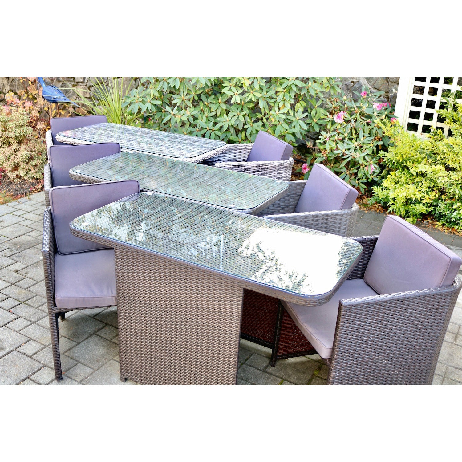 Rattan cube 2 cheap seater hideaway set