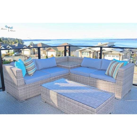 Monarch ~ Solid Core ~ 2x2 Corner Table Sectional and Coffee Table.