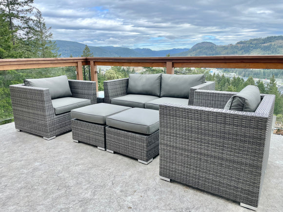 Smokey Owl ~ Solid Core ~ Duel Arm Chair & Ottoman, Love seat Combo