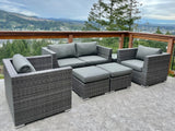 Smokey Owl ~ Solid Core ~ Duel Arm Chair & Ottoman, Love seat Combo
