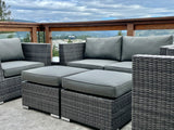Smokey Owl ~ Solid Core ~ Duel Arm Chair & Ottoman, Love seat Combo